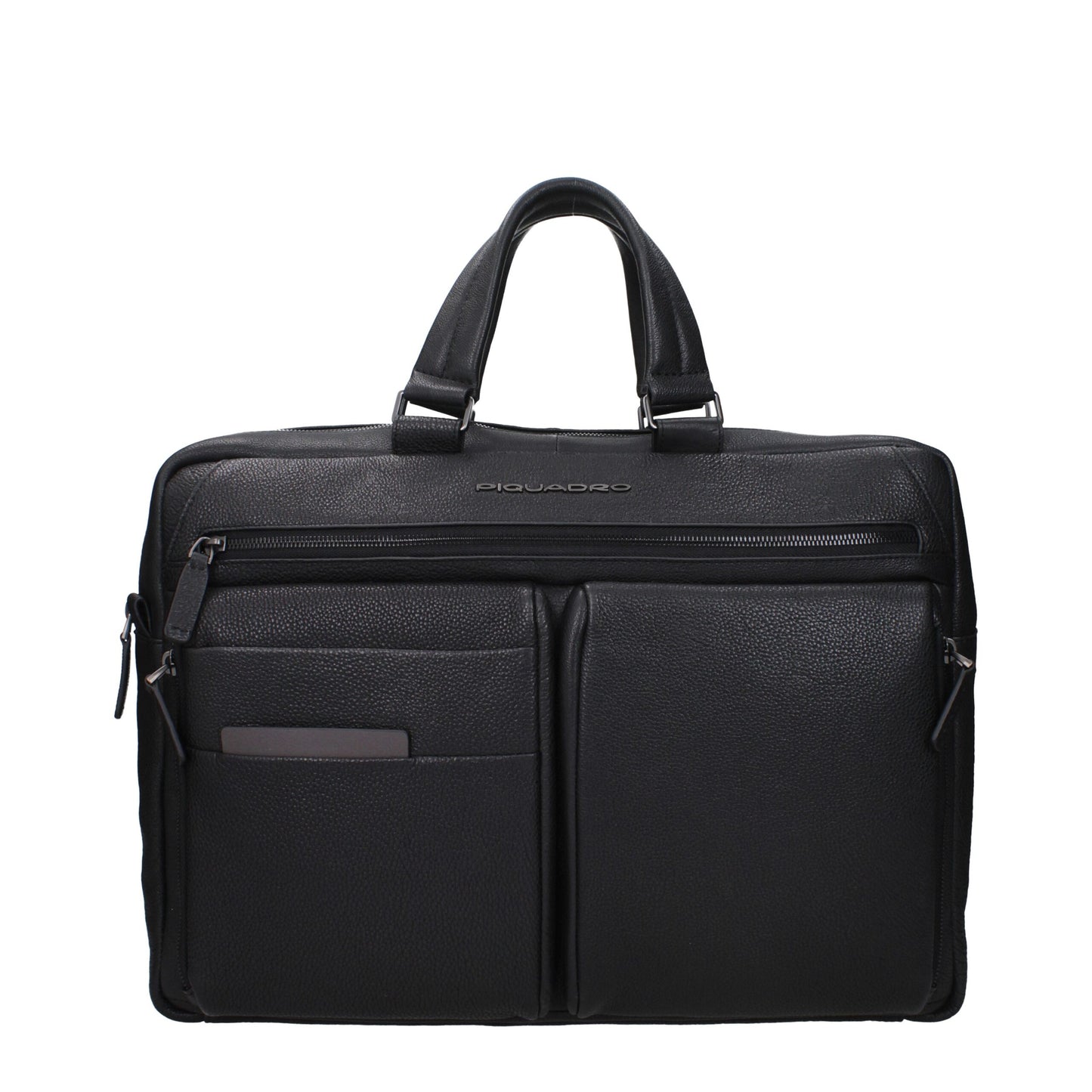 Sacoche d'affaires et pour ordinateur portable Piquadro en cuir noir