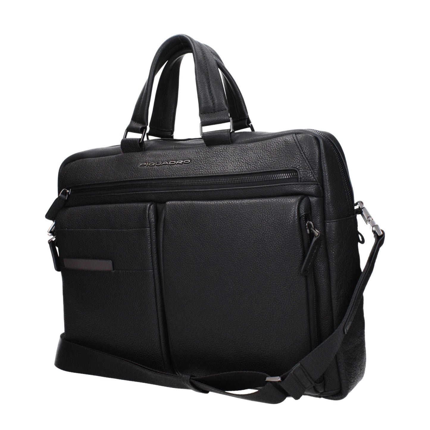 Sacoche d'affaires et pour ordinateur portable Piquadro en cuir noir