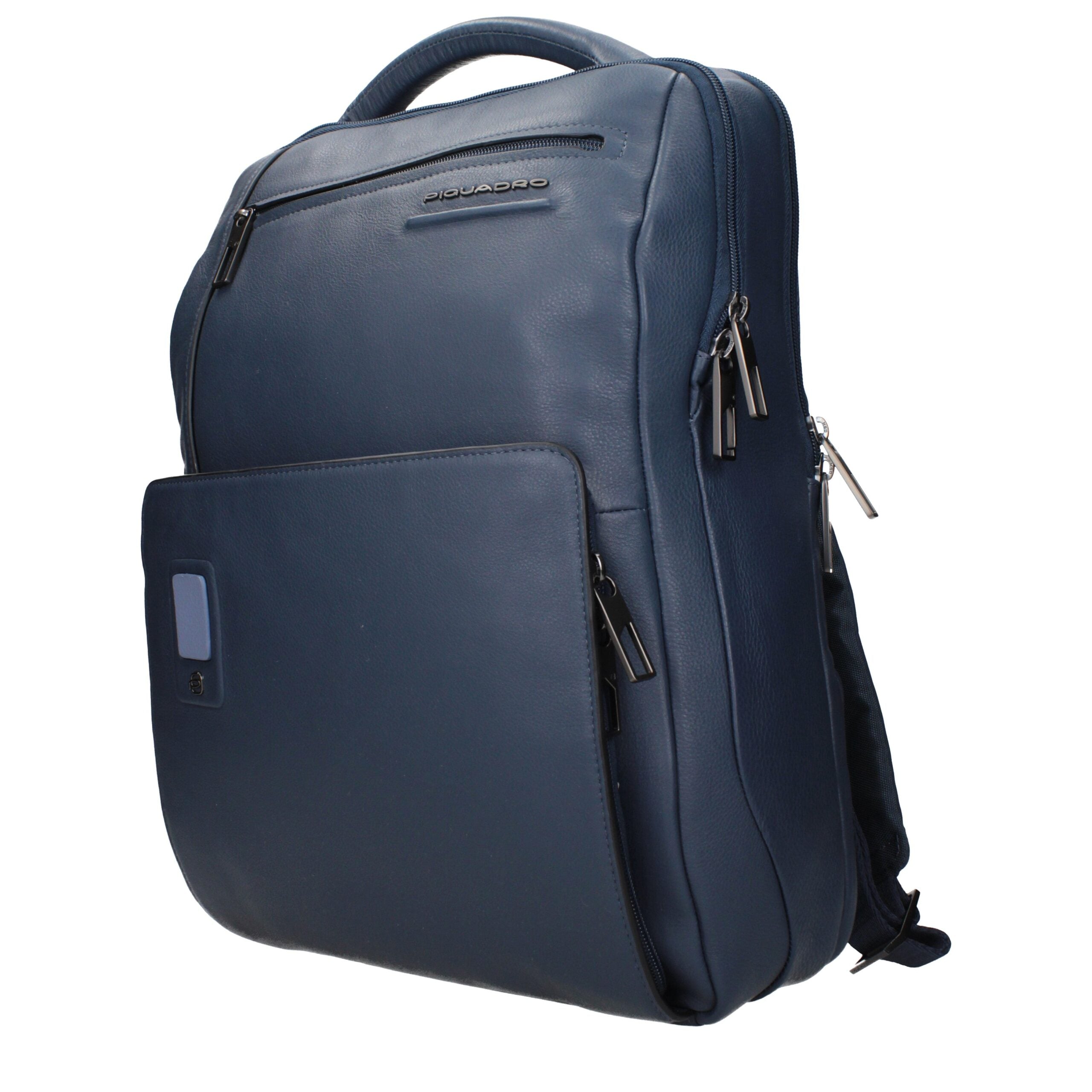 Sac à dos en cuir bleu Piquadro