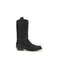 Bottes Ganni en cuir recyclé noir