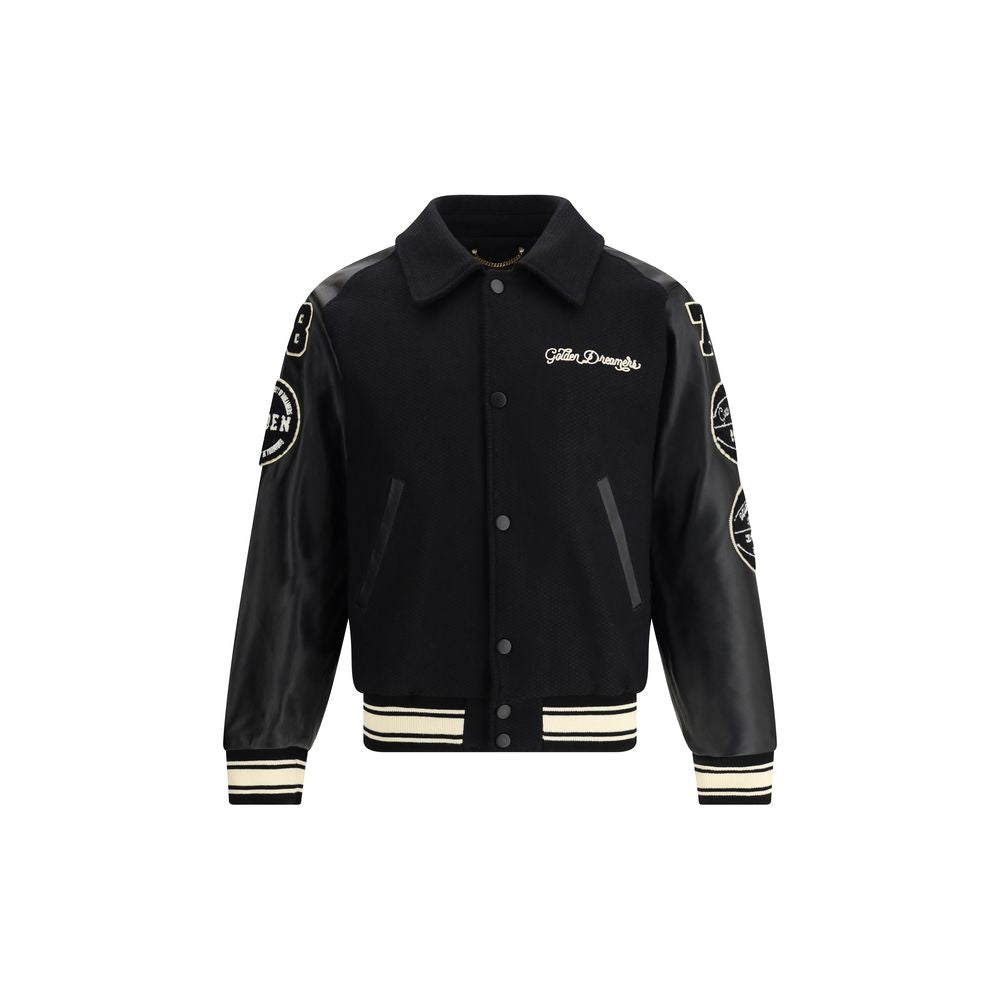 Bomber Golden Goose en laine polaire noire