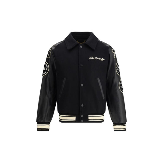 Bomber in lana e pile nero Golden Goose