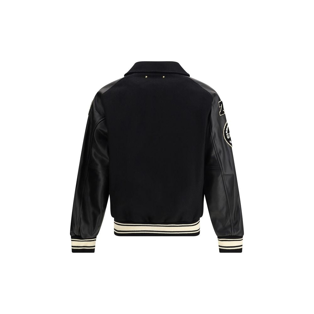 Bomber Golden Goose en laine polaire noire