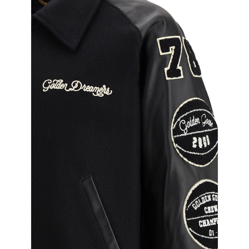Bomber Golden Goose en laine polaire noire