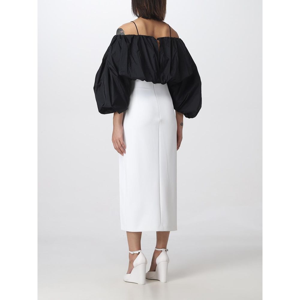 Jupe midi blanche en polyester PINKO