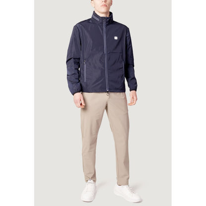 Armani Exchange Blue Polyester Shell Jacket