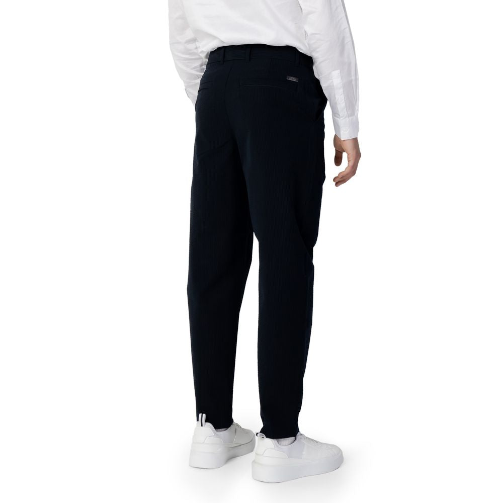 Pantalon décontracté en coton bleu Armani Exchange