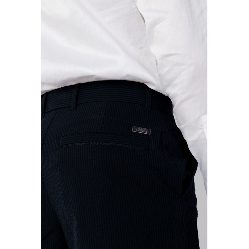 Pantalon décontracté en coton bleu Armani Exchange