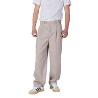 Pantaloni casual in poliestere riciclato beige Calvin Klein Jeans
