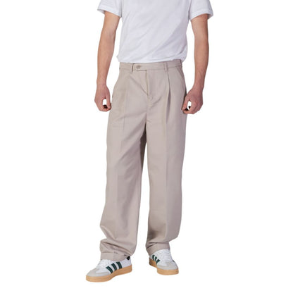 Pantaloni casual in poliestere riciclato beige Calvin Klein Jeans