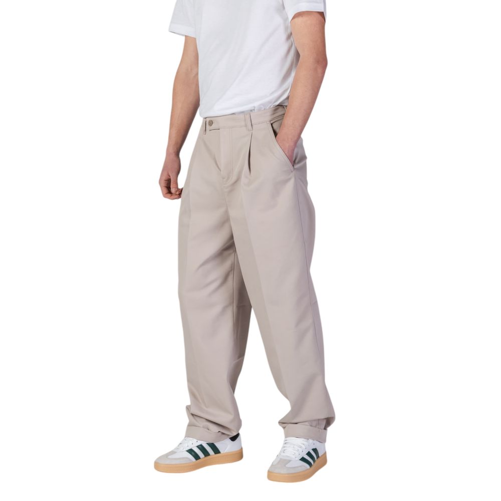 Pantaloni casual in poliestere riciclato beige Calvin Klein Jeans