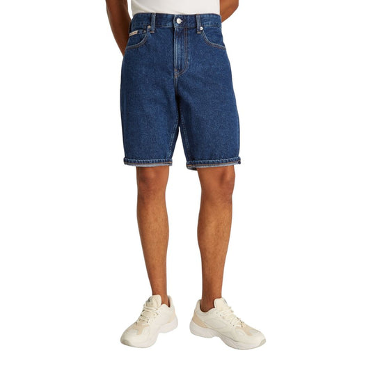 Calvin Klein Jeans Bermuda in cotone blu