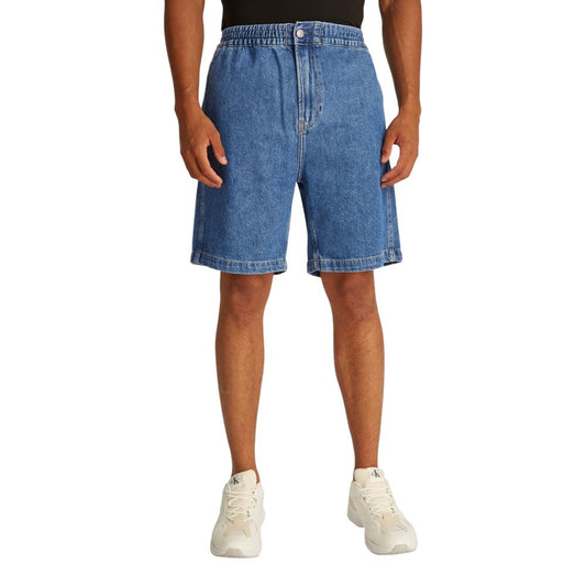 Calvin Klein Jeans Bermuda in cotone blu