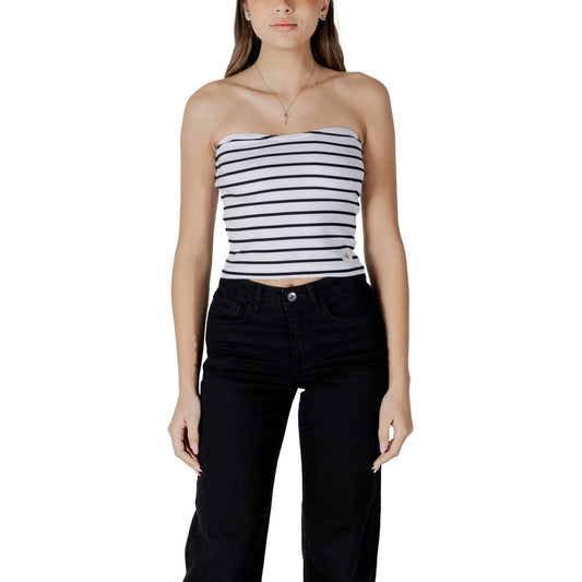 Top bianco in cotone riciclato Calvin Klein Jeans