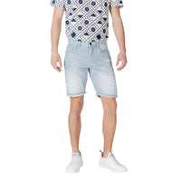 Antony Morato Bermuda en coton bleu clair