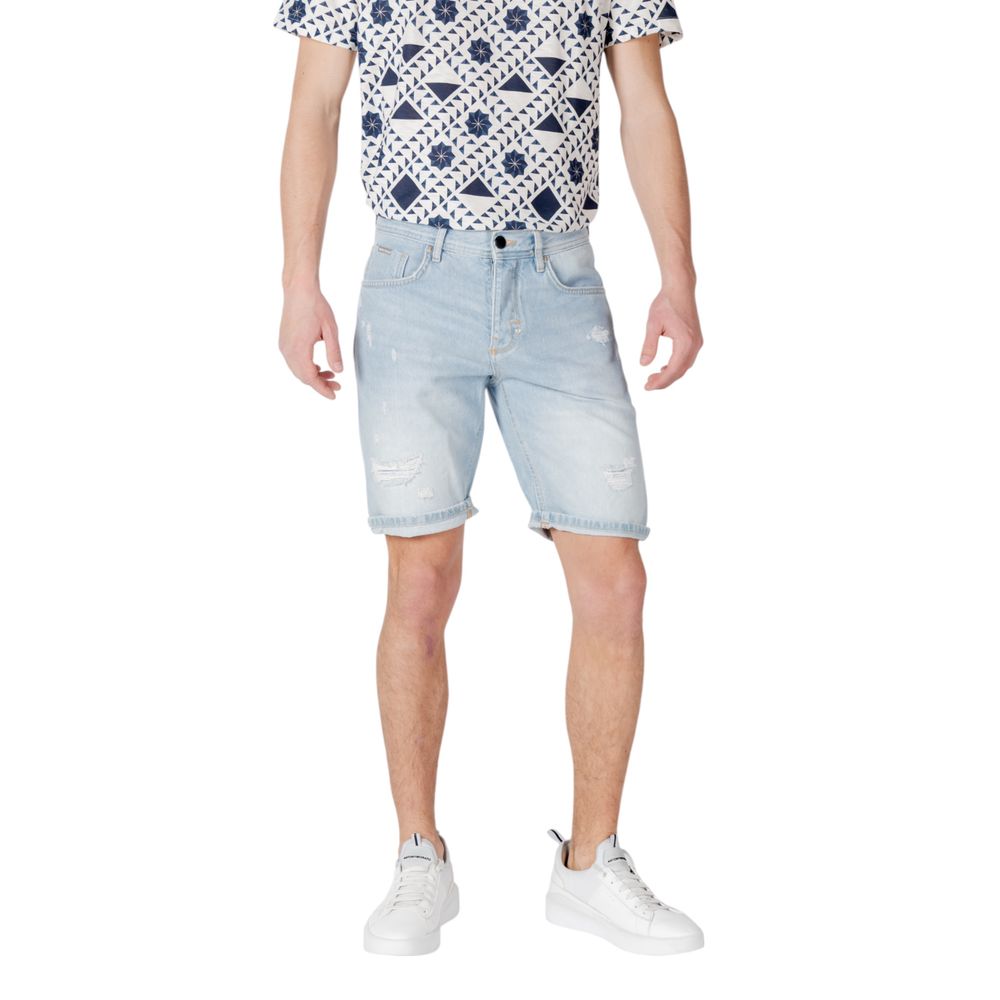 Antony Morato Bermuda en coton bleu clair