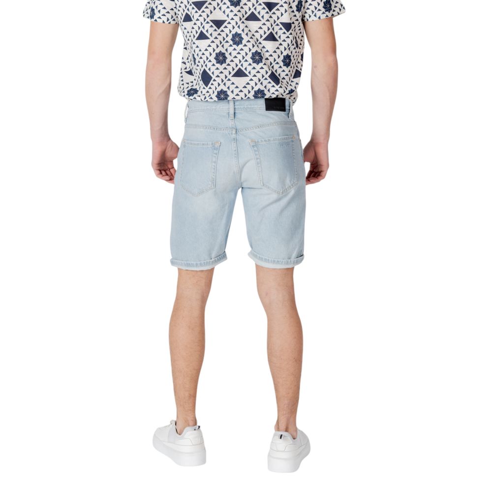 Antony Morato Bermuda en coton bleu clair