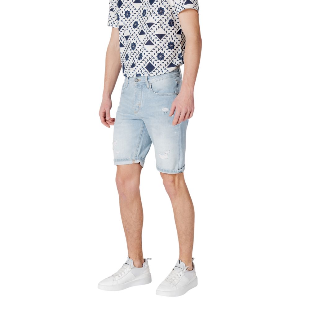 Antony Morato Bermuda en coton bleu clair