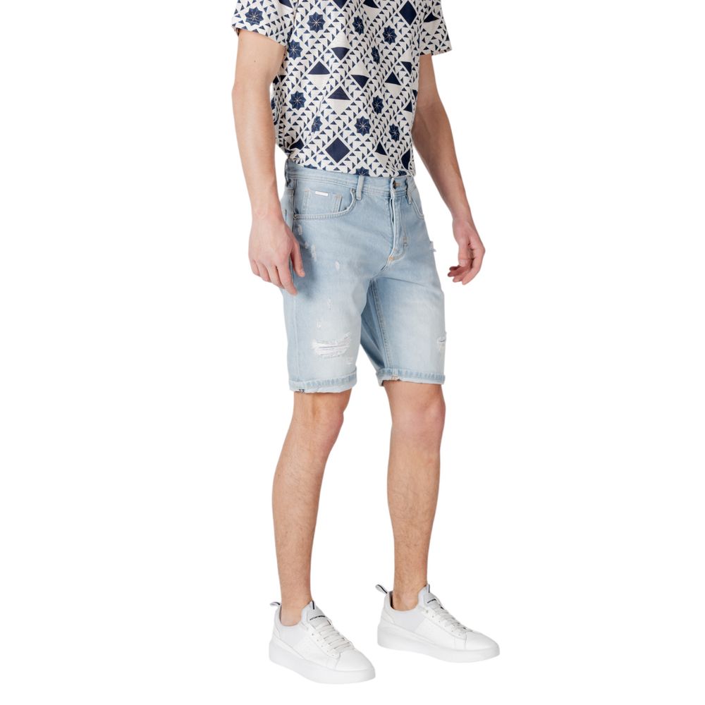 Antony Morato Bermuda en coton bleu clair