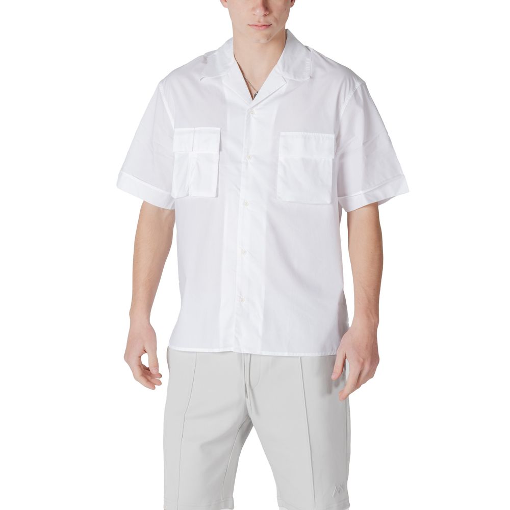 Chemise à manches courtes en lyocell blanc Antony Morato