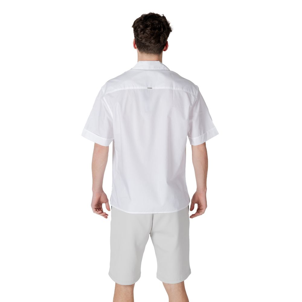 Chemise à manches courtes en lyocell blanc Antony Morato
