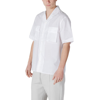 Chemise à manches courtes en lyocell blanc Antony Morato