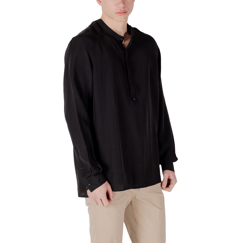 Chemise noire en lyocell Antony Morato