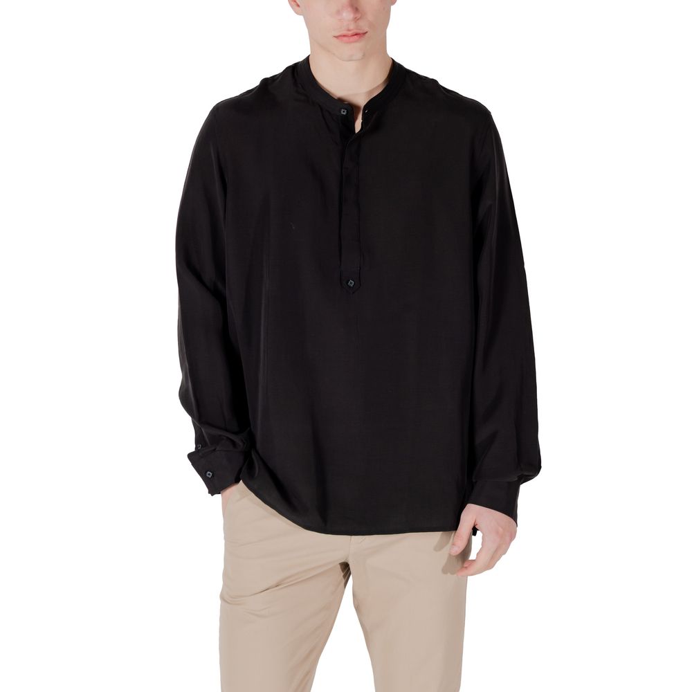 Chemise noire en lyocell Antony Morato