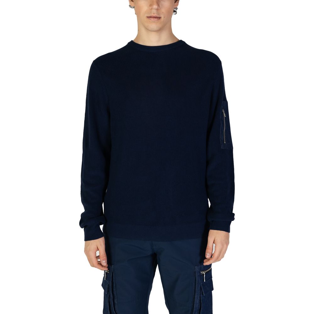 Felpa in cotone blu Antony Morato