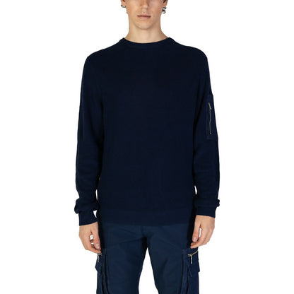 Felpa in cotone blu Antony Morato