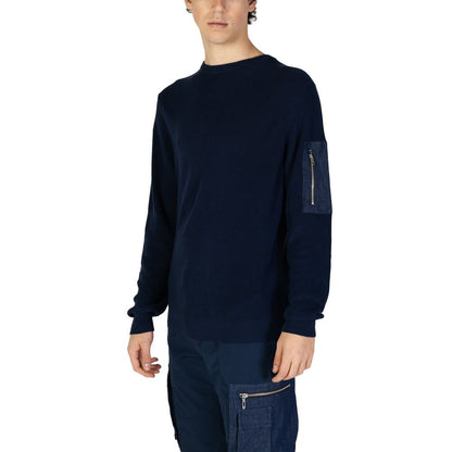 Felpa in cotone blu Antony Morato