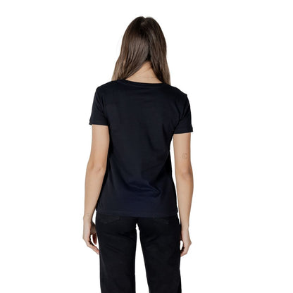 T-shirt a maniche lunghe in cotone nero Armani Exchange