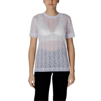 T-shirt bianca in poliestere Armani Exchange