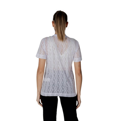 T-shirt bianca in poliestere Armani Exchange