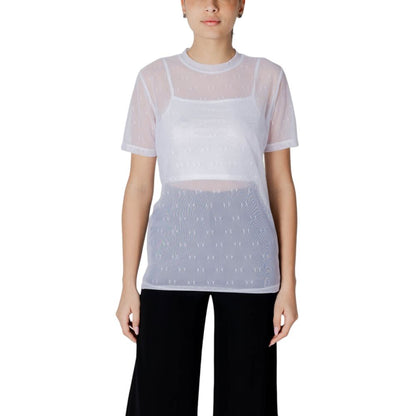 T-shirt bianca in poliammide Armani Exchange