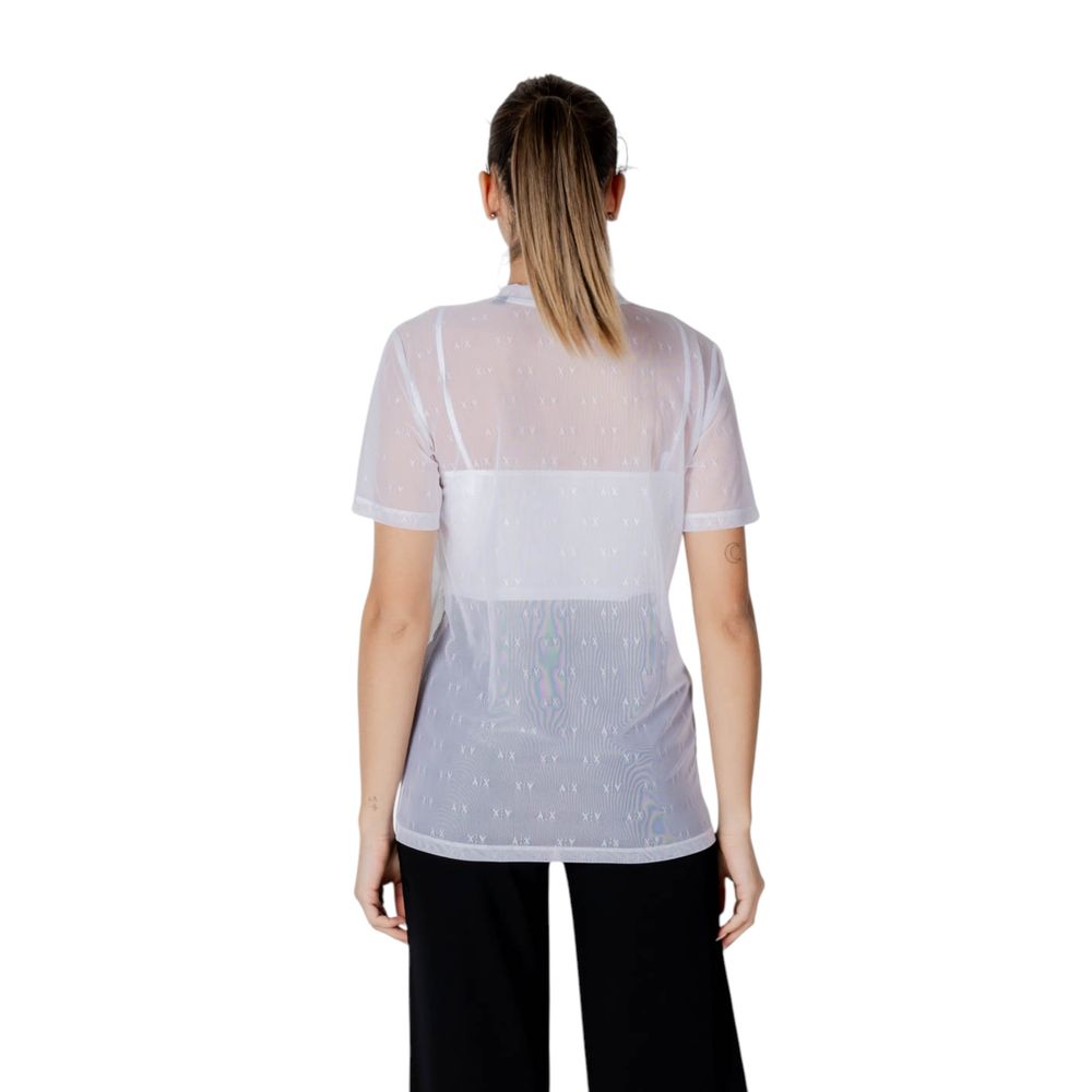 T-shirt bianca in poliammide Armani Exchange