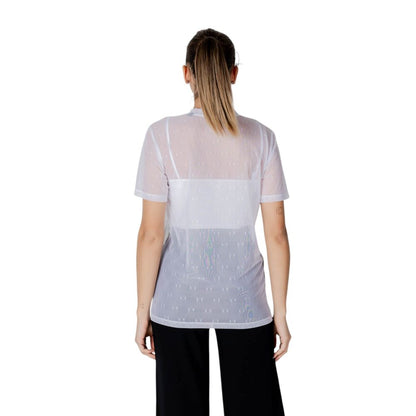 T-shirt bianca in poliammide Armani Exchange