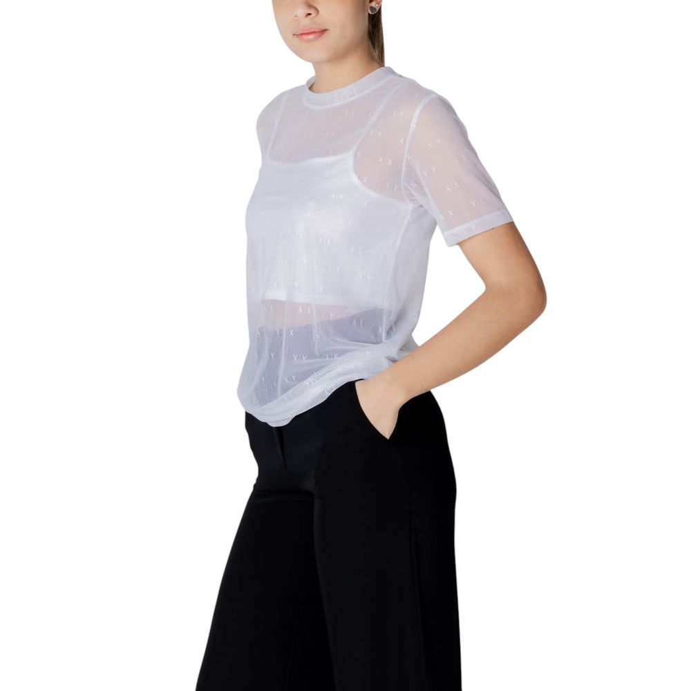 T-shirt bianca in poliammide Armani Exchange