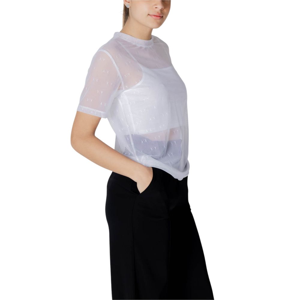 T-shirt bianca in poliammide Armani Exchange