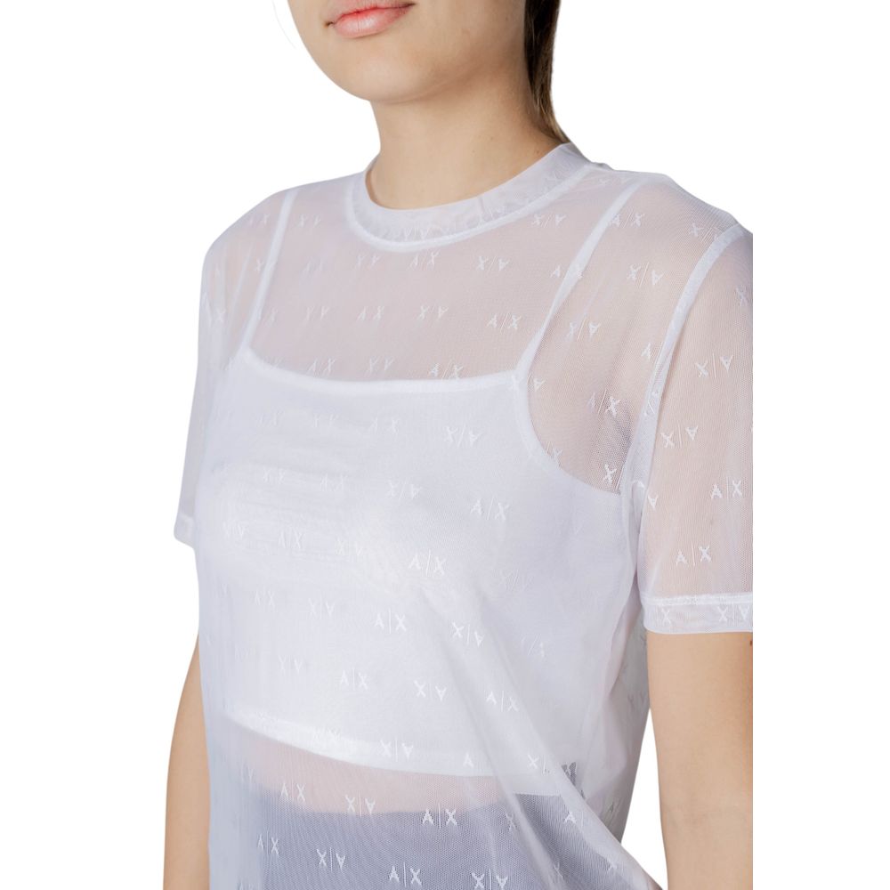 T-shirt bianca in poliammide Armani Exchange