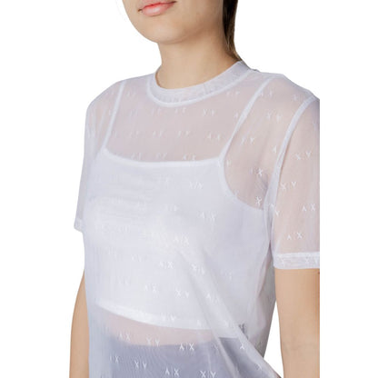 T-shirt bianca in poliammide Armani Exchange