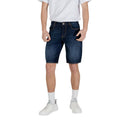 Armani Exchange Blue Cotton Bermuda Shorts