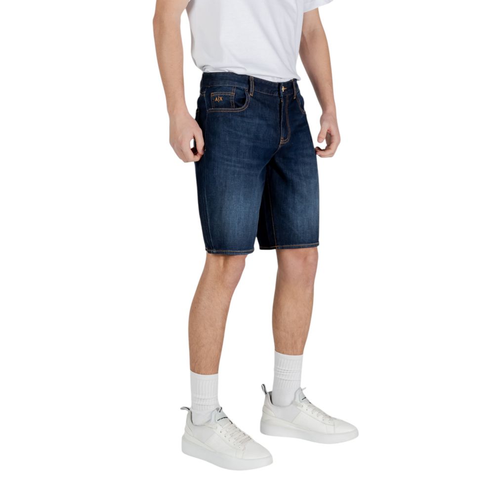 Bermuda in cotone blu Armani Exchange