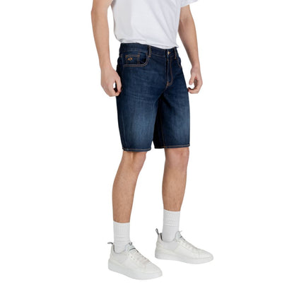 Bermuda in cotone blu Armani Exchange