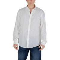 Chemise habillée en lin blanc Armani Exchange