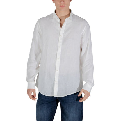 Chemise habillée en lin blanc Armani Exchange