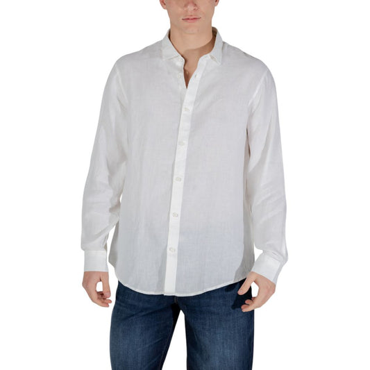 Camicia in lino bianco Armani Exchange