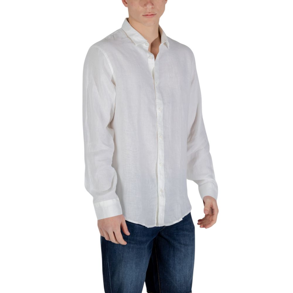 Chemise habillée en lin blanc Armani Exchange
