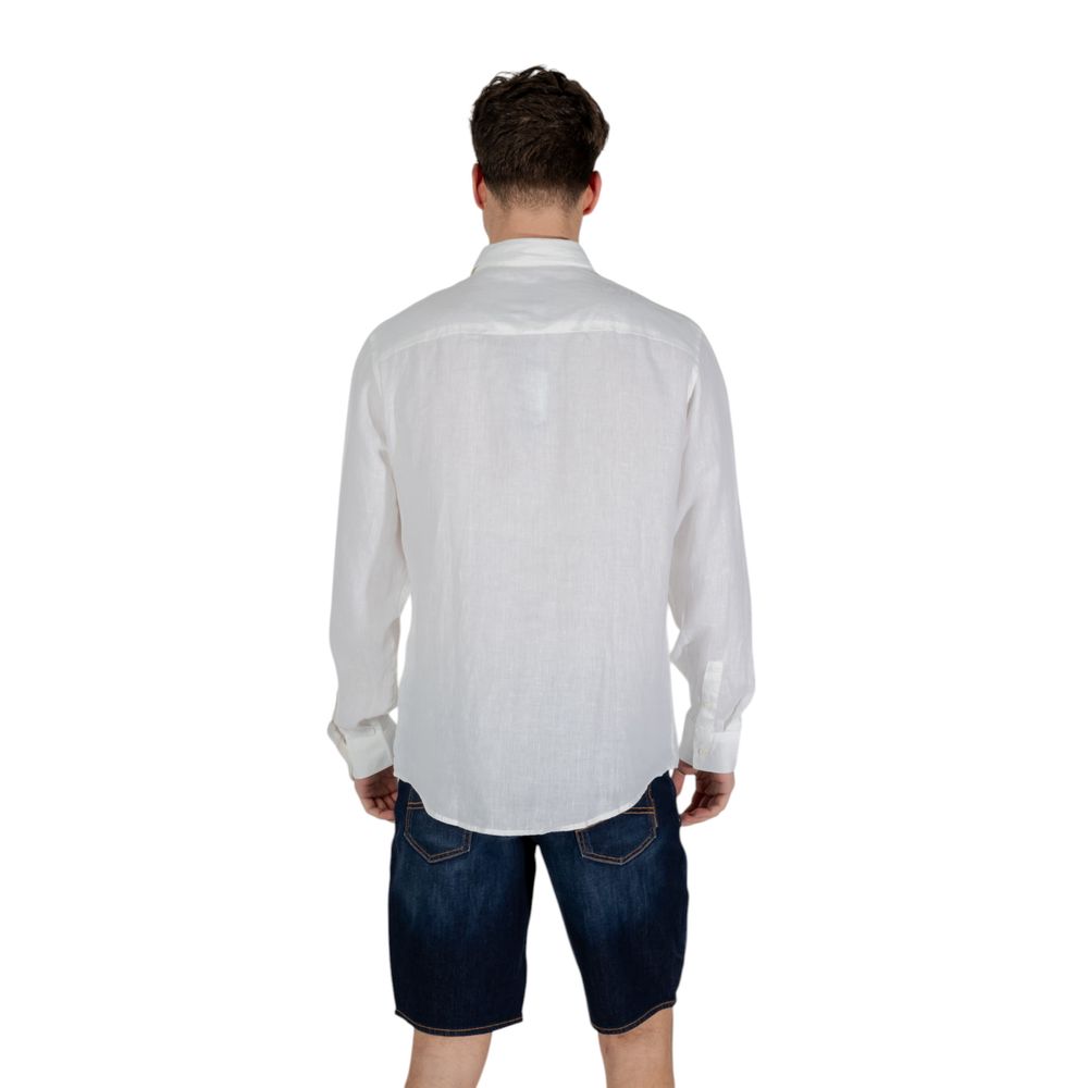 Chemise habillée en lin blanc Armani Exchange