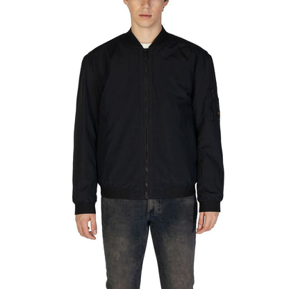 Bomber in poliammide nero Hugo Boss